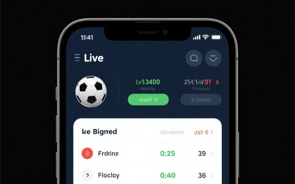移动端比分与赛程列表的界面示意